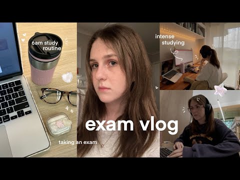 EXAM VLOG 📝 intense studying, 8hr library day, productive exam prep, 6am study routine