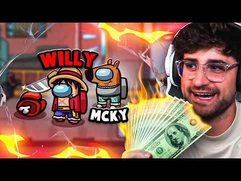 GELD VERBRENNEN IN AMONG US 💸 mit Jussef, Maus, Mcky, Danny & Co. 😂