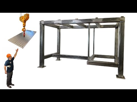 My Welding Table Build | Table Frame - Nice Legs and Billet Caster Plates