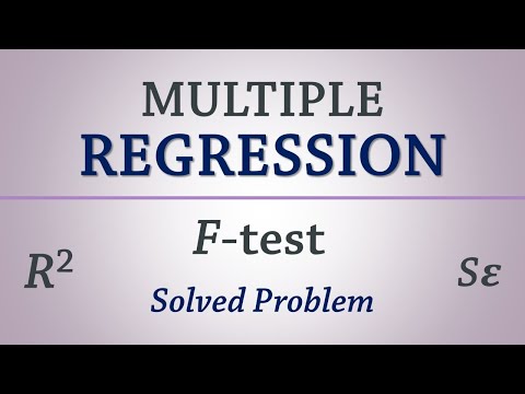 Multiple Regression | ANOVA Table | F-Test | R-square | Standard Error