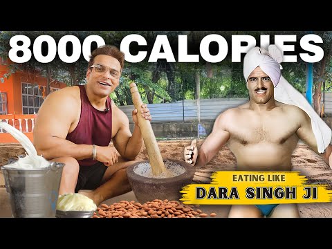 Eating Dara Singh’s 8000 Calorie Diet | 250g Ghee and 250g Almonds | Yatinder Singh