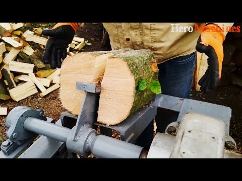 Amazing Homemade Log Splitter Wood Processing Machines | Firewood Processor!