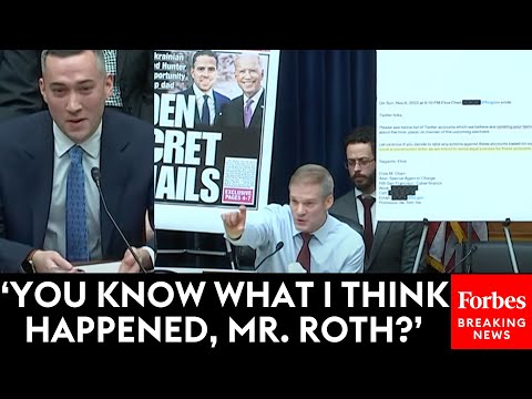 Jim Jordan Confronts Ex-Twitter Executive Yoel Roth Over Suppression Of Hunter Biden Story