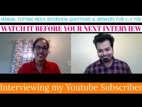 Mock Interview Skill-Manual Testing YOE-2-3 | Interviewing my Subscriber