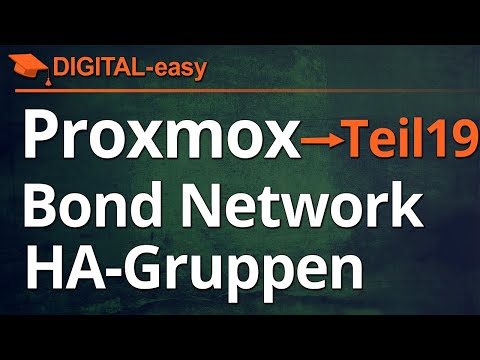Proxmox  VE 8 & VE 9 - Teil 19 - HA-Cluster HA-Gruppen Bonded-HA-Network