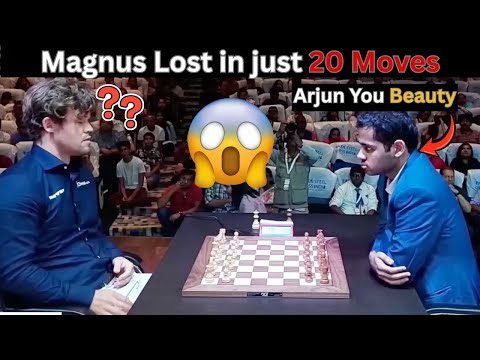 😳 When Arjun SMASHES Magnus Carlsen in Only 20 Moves! 😱♟️