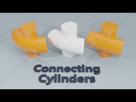 Blender - Connecting Cylinders - #15 Subdivision Surface Modelling in Blender