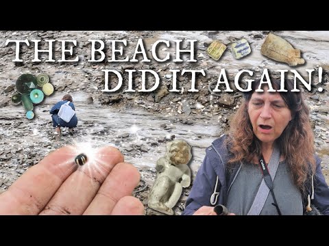 UNBELIEVABLE! We Found Another One! Mudlarking Gobby Beach + Bead Path!