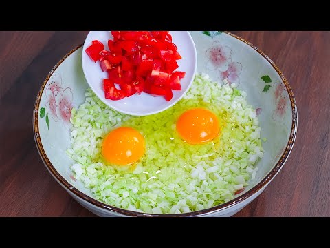 Cabbage with eggs is better than meat! Simple, Easy and So Delicious! Cabbage Recipe!