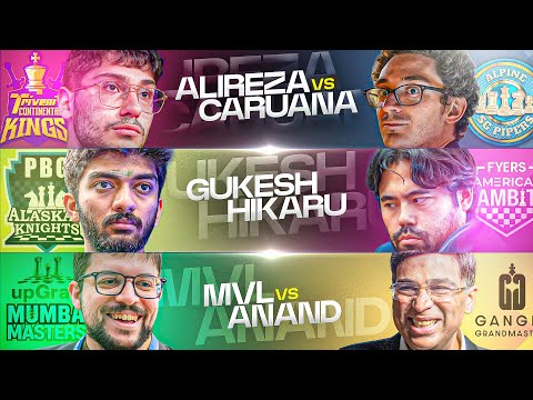 Firouzja vs Caruana, Anand vs MVL, Gukesh vs Hikaru |  Day 1 Tech Mahindra Global Chess League 2025