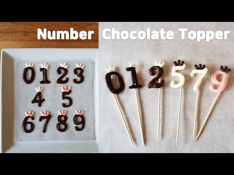 DIY Number Chocolate Decorations and Cake Toppers for Homemade Cake | Free Template