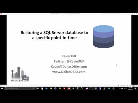 SQL Server Point In Time Restore Demo