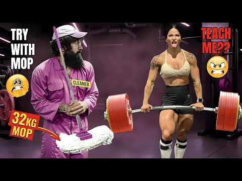 ANATOLY Uses 32kg Mop in the Gym | Bodybuilders Got Angry… Until He Destroyed Their EGOS! 💪🧹