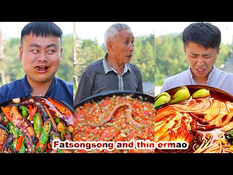 mukbang | How to make crispy pork belly? | How to make fried chicken? | cooking | songsong & ermao