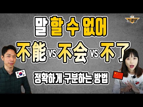 원어민이 중국어 '不能' VS '不会' VS '不了' 정확한 차이 알려드릴게요.