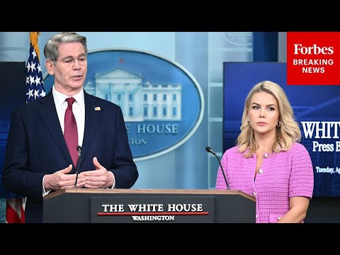 BREAKING NEWS: Leavitt, Treasury Sec. Bessent Hold Press Briefing As Market Hopes For Trade Deals