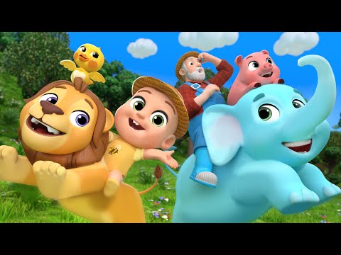 Wild Animal Farm | Old MacDonald Song + More Funny Nursery Rhymes & Kids Songs