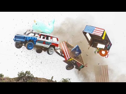 Launching Cars 300ft off a CLIFF on the 4th of July!
