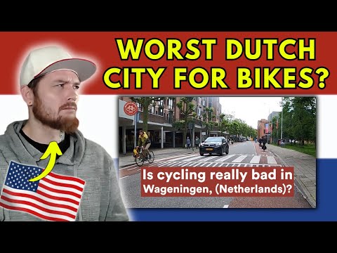 American reacts to Is Cycling Really Bad in Wageningen? Exploring the Town’s Bike Culture.