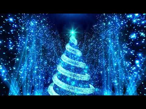Blue Particle Christmas Tree Background – 10 Hours | 4K Magical Holiday Visual Loop