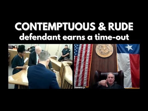 Rude Defendant gets a Time Out from Judge Stevens