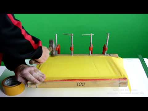 Простой способ  натяжки трафаретной сетки (ручной способ)