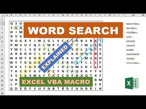 Excel Word Search Generator Explained