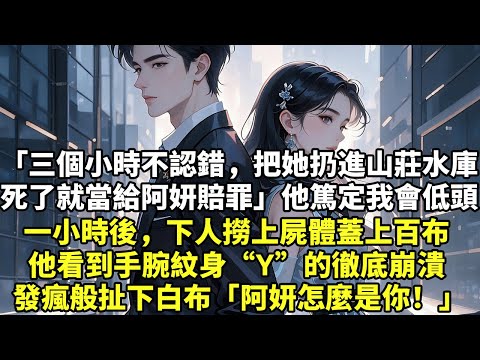 「三個小時不認錯，把她扔進山莊水庫 死了就當給阿妍賠罪」他篤定我會低頭 一小時後，下人撈上屍體蓋上百布 他看到手腕紋身“Y"的徹底崩潰 發瘋般扯下白布「阿妍怎麼是你！」【言情】【情感】【大女主】