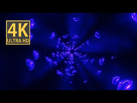 Blue Purple Bokeh - VJ LOOP NEON - Tunnel Abstract Background Video 4k Simple Light 4k Screensaver