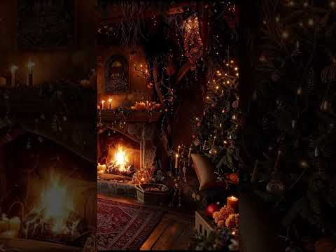 A Witchy Christmas Ambience 🕯️ Cozy Yule Fireplace