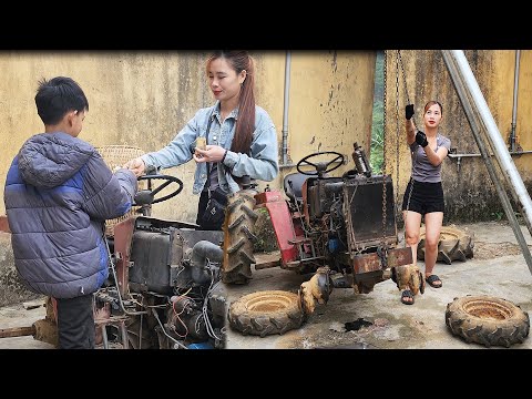 REPAIR AND RESTORING A TRACTOR _ RESTORING A HEAVILY DAMAGED ONE AND BEGINNING A REPAIR