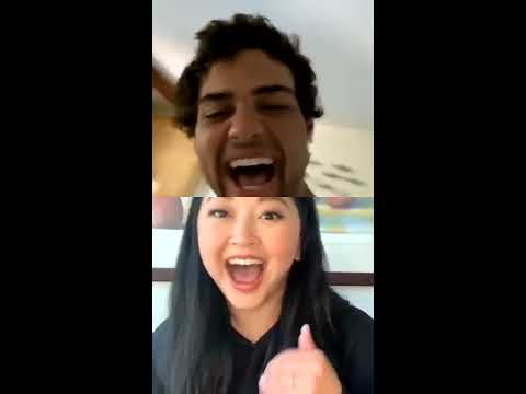 Noah Centineo and Lana Condor hang out on instagram live.