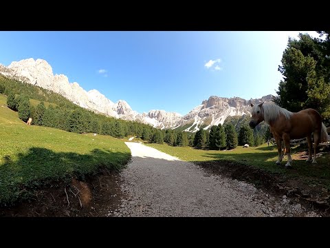 2 Hour Scenic MTB Virtual Cycling Workout Seceda Dolomites 🚵‍♀️🌞 Val Gardena Italy Ultra HD
