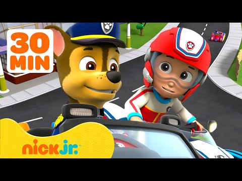 Щенячий патруль | Лучшие погони Щенячьего патруля - 30 минут! С Гончиком и Райдером | Nick Jr.