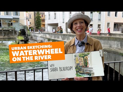 URBAN SKETCHING: A Provence scene in ink and watercolour