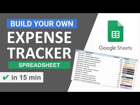How to Build a Spreadsheet Expense Tracker in Google Sheets |  Easy Step-by-Step Guide for Beginners