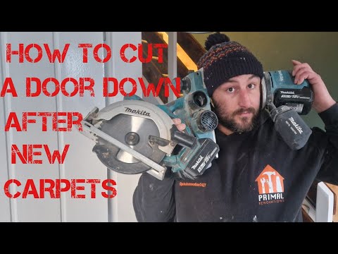 How to cut a door to size after having new carpets fitted