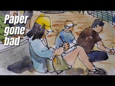 Don't keep watercolour paper & sketchbooks for too long