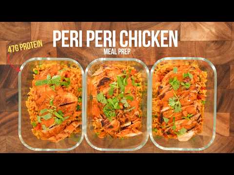HIGH PROTEIN Peri Peri Chicken Spicy Rice Meal Prep