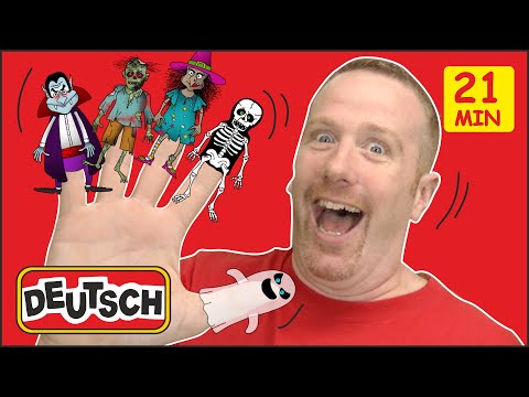 Halloween Finger Familie + MEHR | Songs und Stories für Kinder | Gratis Steve and Maggie Deutsch