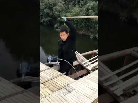 Bamboo building builds a roof!【Water Dweller】