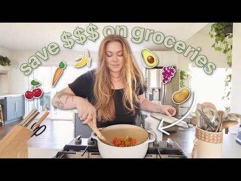 How I Actually Cut my Grocery Bill IN HALF 🍎🥕🍄🟫🍋 (Waste Less Spend Less)