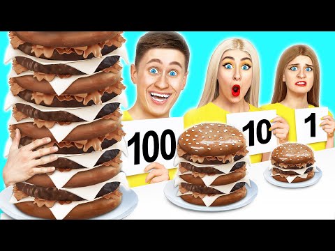 تحدي 100 طبقة من الطعام! #16 Multi DO Challenge