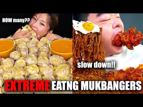 EXTREME EATING MUKBANGERS 😱 (compilation)