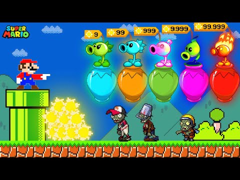 Super Mario Bros. But Mario Can Buy More Custom Peashooter Characters in Plants vs. Zombies