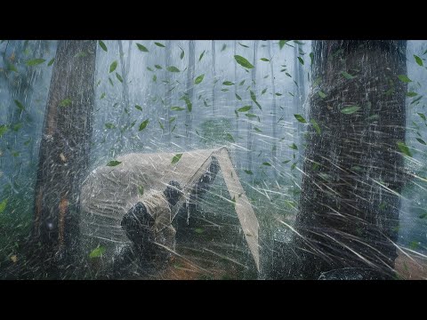 😱 CAMPING HUJAN DERAS‼️ BERJUANG MENDIRIKAN TENDA DI TERJANG HUJAN DERAS DAN BADAI PETIR ⛈️