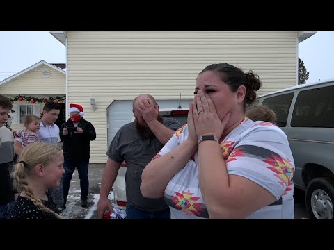 Parents of 12 break down sobbing when they discover what Secret Santa has brought them