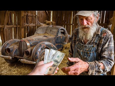 I Bought 1932 Bugatti Atlantic for ONLY $300 Grandpa Sold Me His Abandoned car ASMR Full Restoration