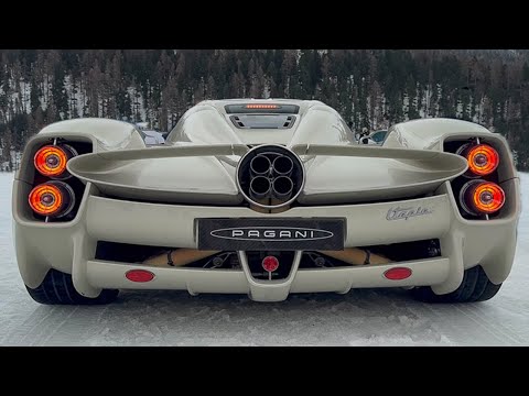 NEW Pagani Utopia in St.Moritz on The I.C.E (2024) Start Up & Nice V12 Sound!