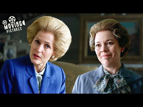 Thatcher Meets the Queen for the First Time | The Crown (Gillian Anderson, Olivia Colman)